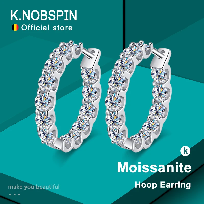 KNOBSPIN D컬러 모이사나이트 귀걸이