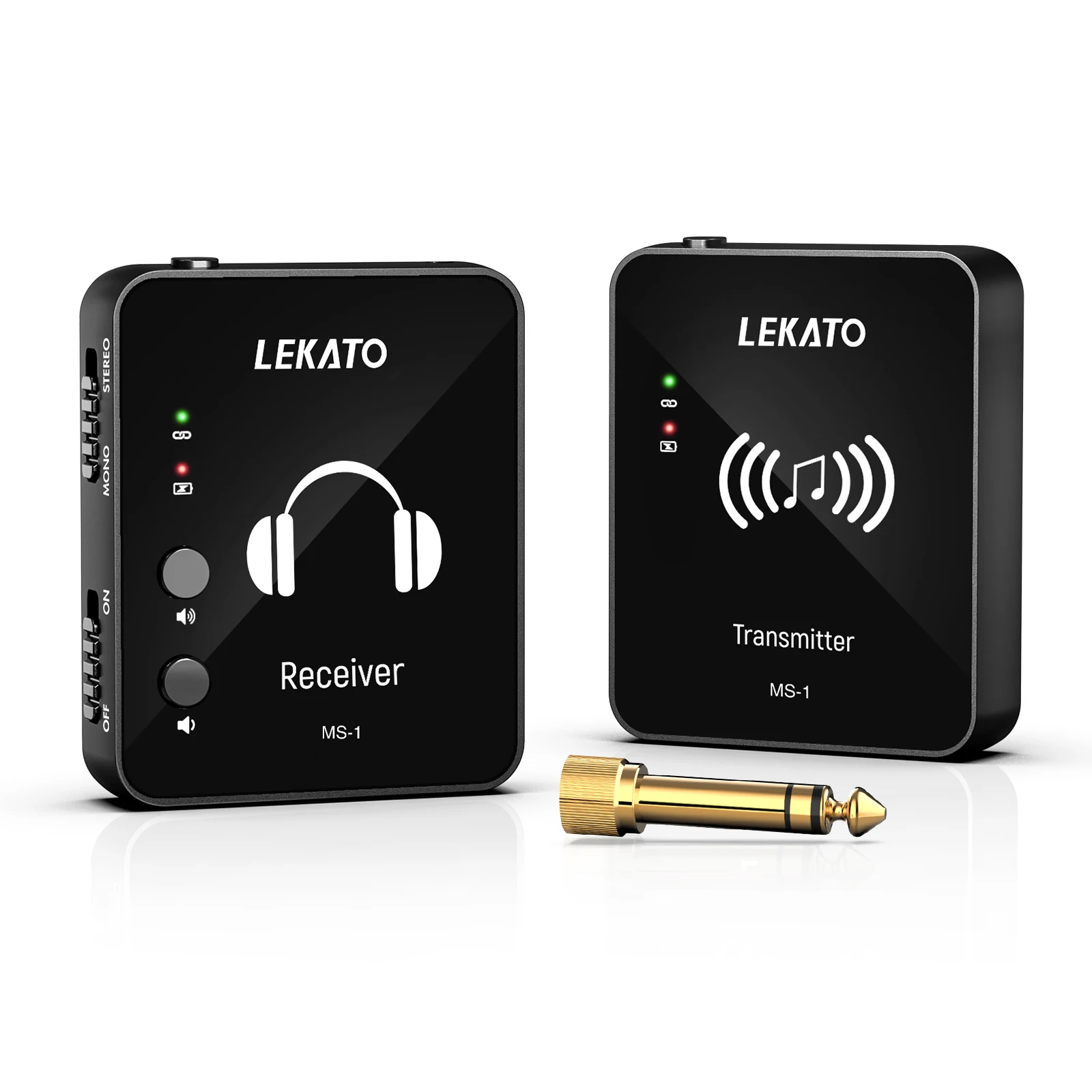 Lekato Wp-10 2.4G 무선 이어폰 모니터 충전식 송신기 수신기