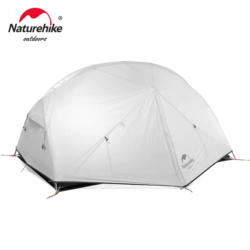 Naturehike Mongar 2 인 텐트 캠핑 여행 텐트 20D 나일론 패브릭 더블 레이어 방수 야외 초경량 텐트 NH17T007-M