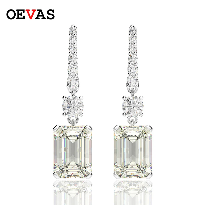 OEVAS 럭셔리 925 스털링 실버 고탄소 다이아몬드 원석