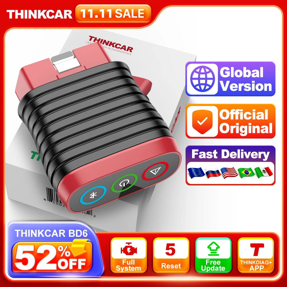THINKCAR BD6 OBD2 스캐너 전체 시스템 진단 오일