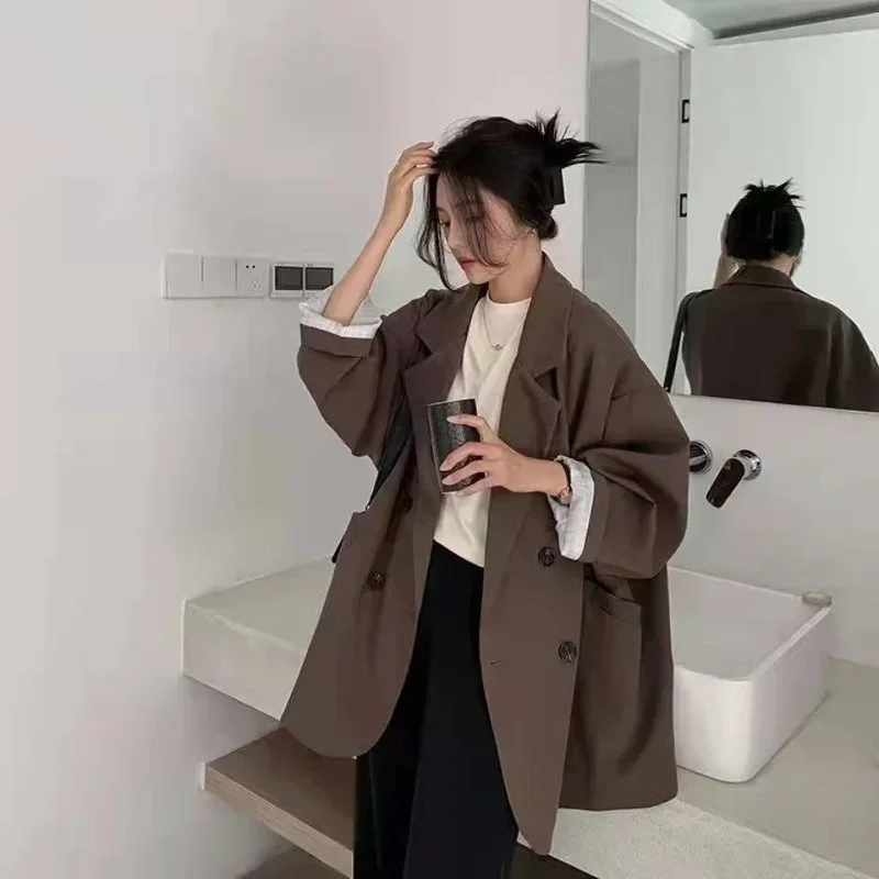 여성용 대형 블레이저 코트