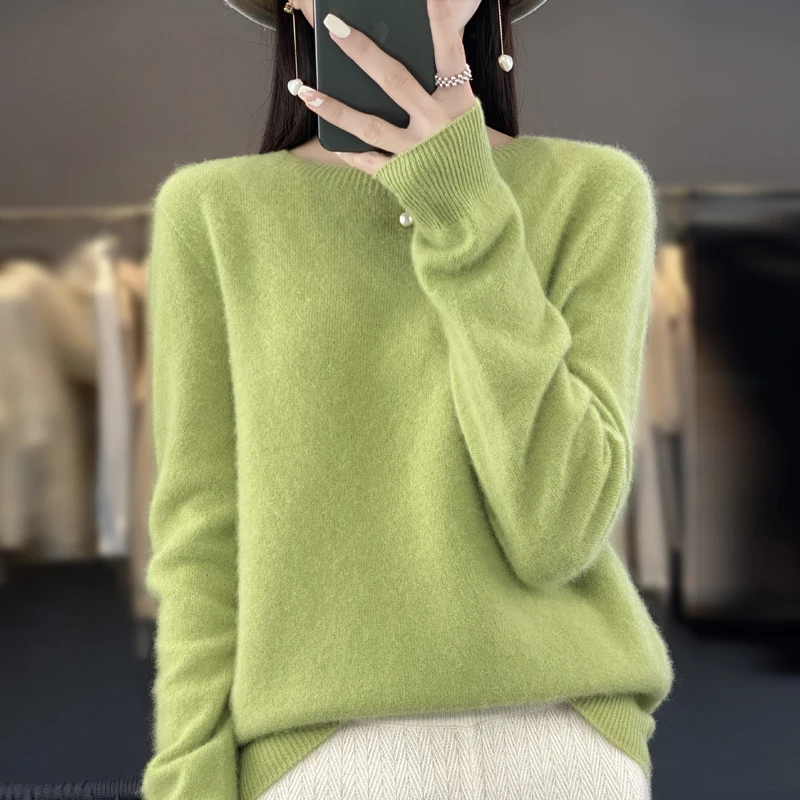 100% 순수 울 캐시미어 스웨터 여성용