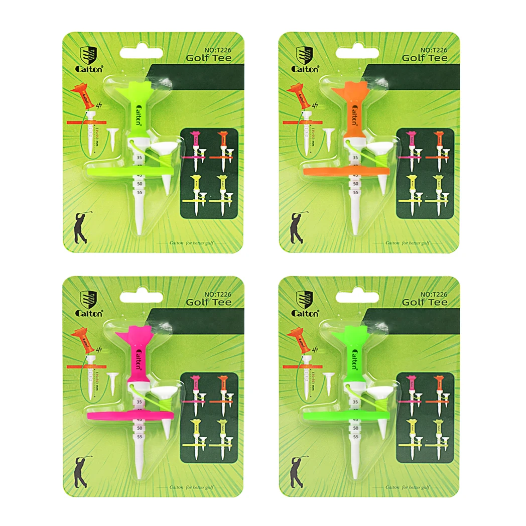 Caiton 골프 자기 스케일 어머니-자식 티 1/4pcs | 높이 조절 가능