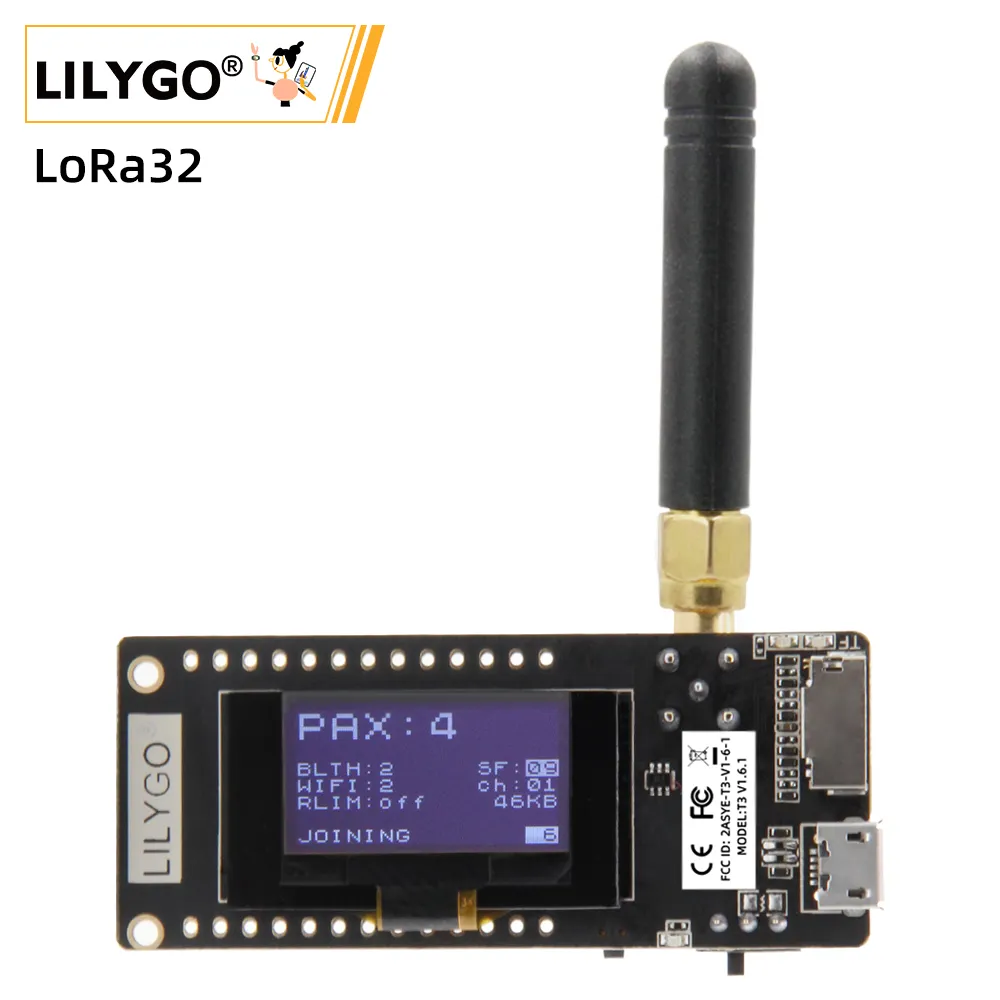 LILYGO®TTGO LoRa32 V2.1 _ 1.6 버전 433/868/915Mhz ESP32 LoRa OLED 0.96 인치 SD 카드 블루투스 WIFI 무선 모듈 ESP-32 SMA