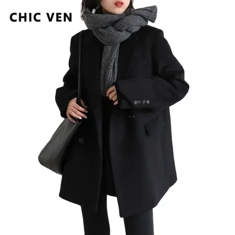 CHIC VEN 여성용 양모 혼방 코트