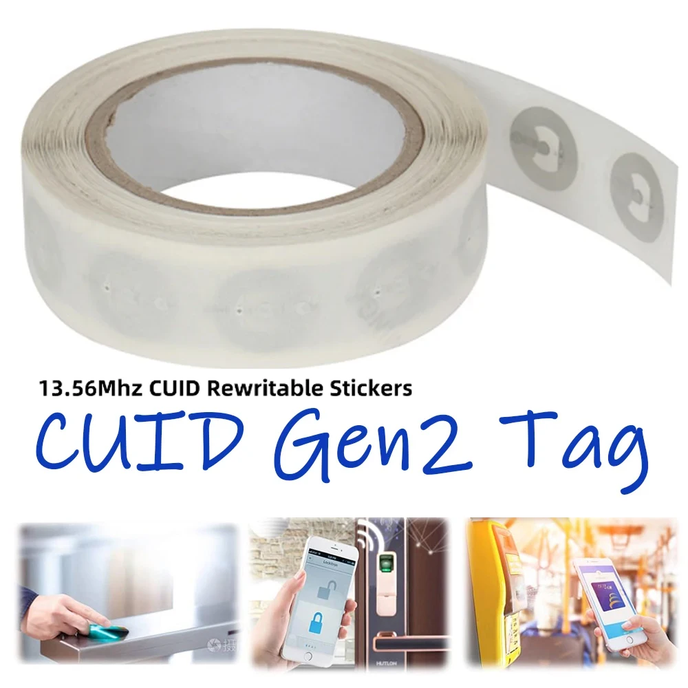 CUID 변경 가능 S50 1K RFID 스티커 습식 인레이 NFC 태그 섹터 0 블록 0 UID 재기록 가능 근접 카드 복사 배지 클론