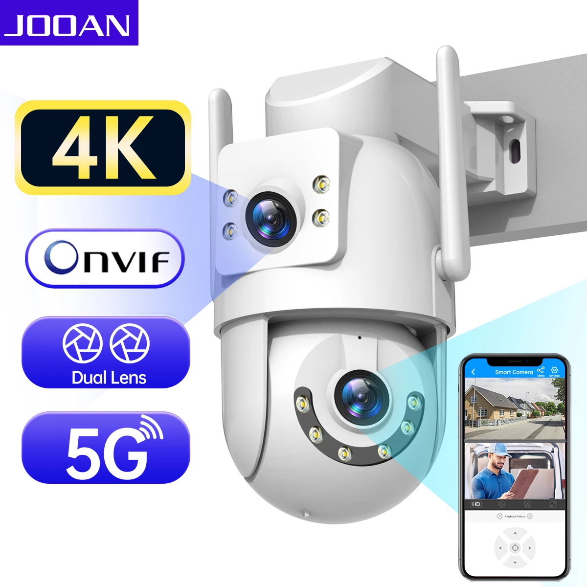 Jooan AI 추적 ONVIF CCTV 감시 카메라