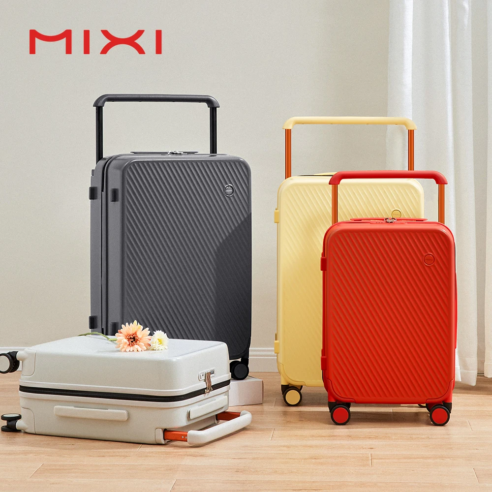 Mixi 와이드 핸들 여행 수하물 가방 롤링 스피너 휠