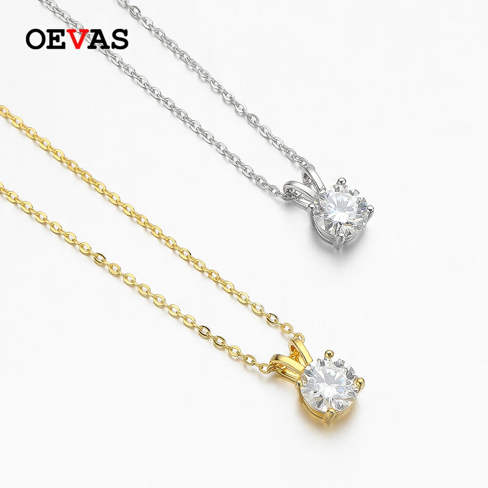 OEVAS-리얼 1 캐럿 D 컬러 모이사나이트 펜던트
