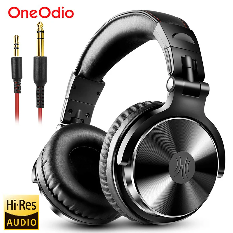 Oneodia 오버이어 헤드폰 Hifi 스튜디오 DJ 헤드폰 유선 모니터 음악 게이밍 헤드셋 휴대전화 컴퓨터 PC용 이어폰 마이크 장착
