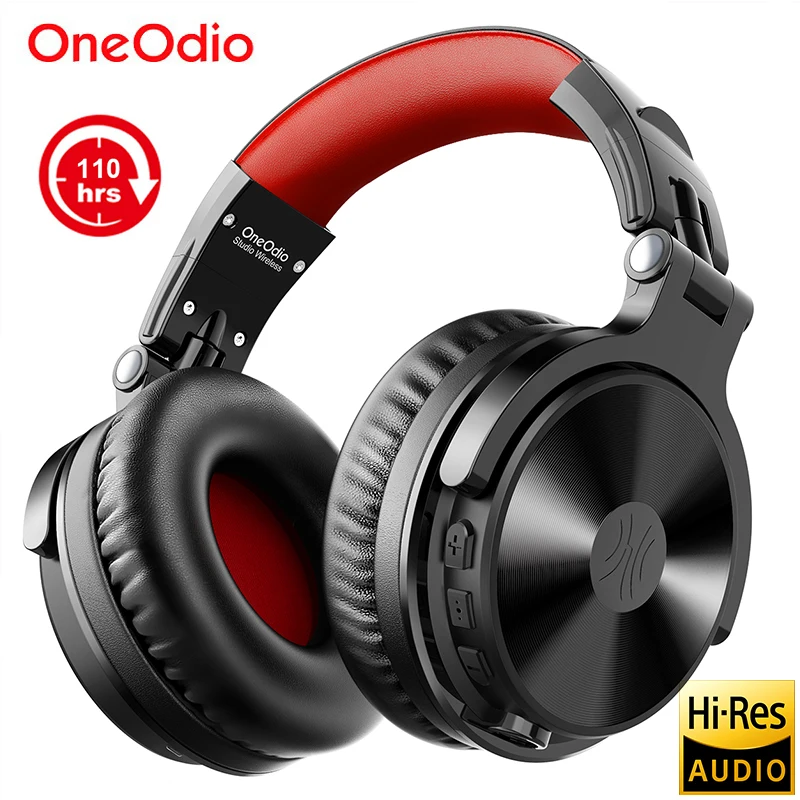 Oneodio 110h 무선 블루투스 5.2 헤드셋 + 유선 게임용 헤드폰 2 in 1 PC 용 마이크 PS4 콜 센터 Office Skype