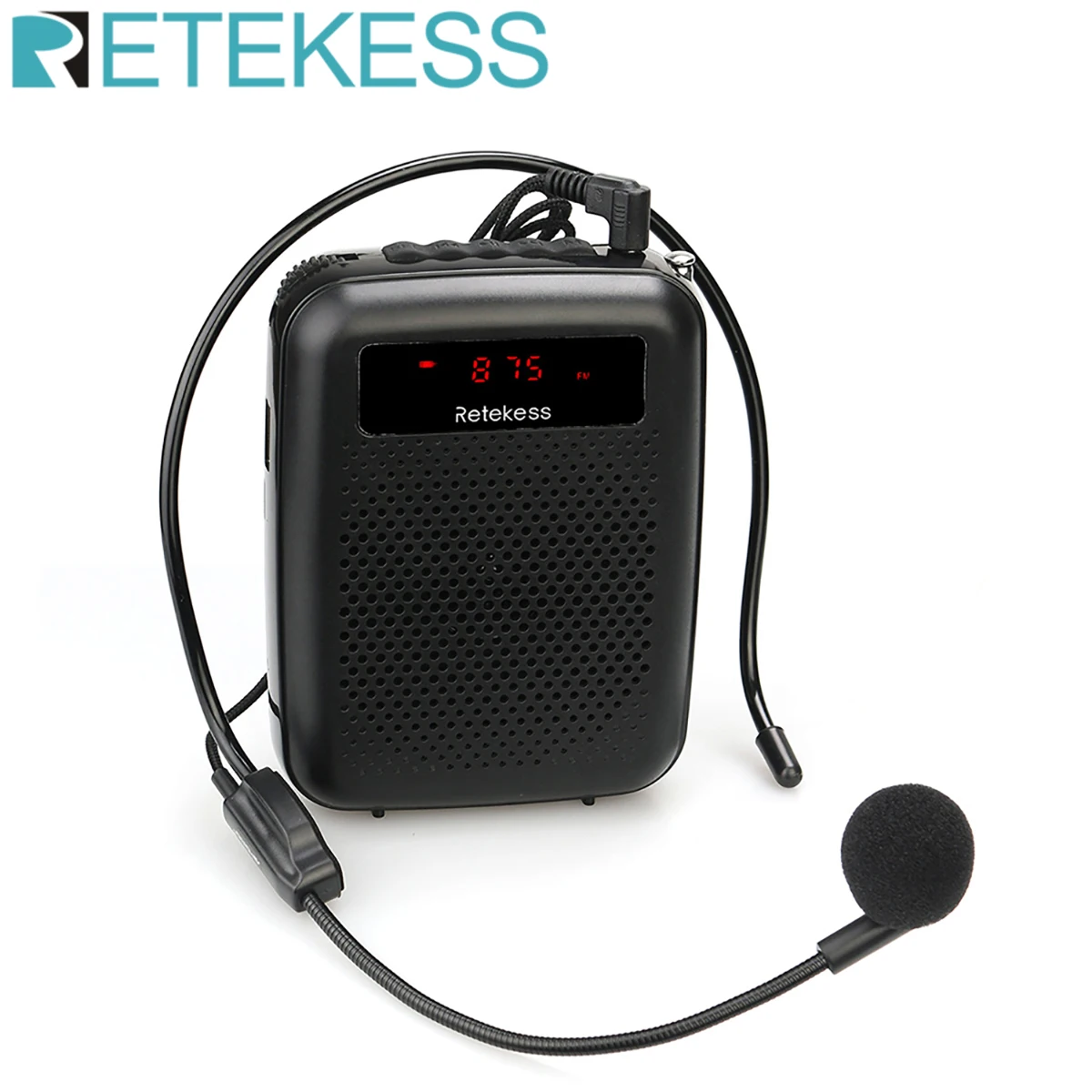 RETEKESS PR16R 메가폰 휴대용 음성 증폭기 마이크 스피커 12W FM 녹음 Mp3 플레이어