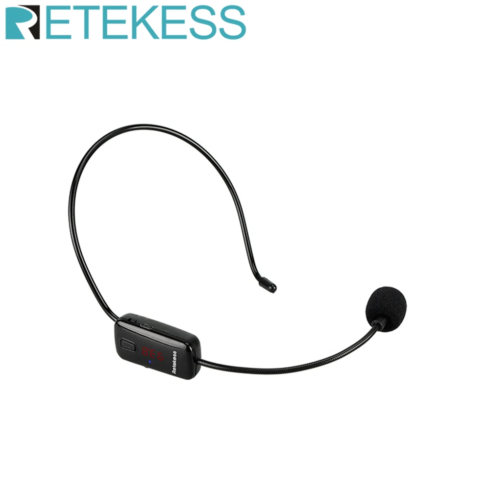 RETEKESS-TR503 무선 마이크 콘덴서 헤드셋 확성기 라디오 마이크 FM 87-108MHz