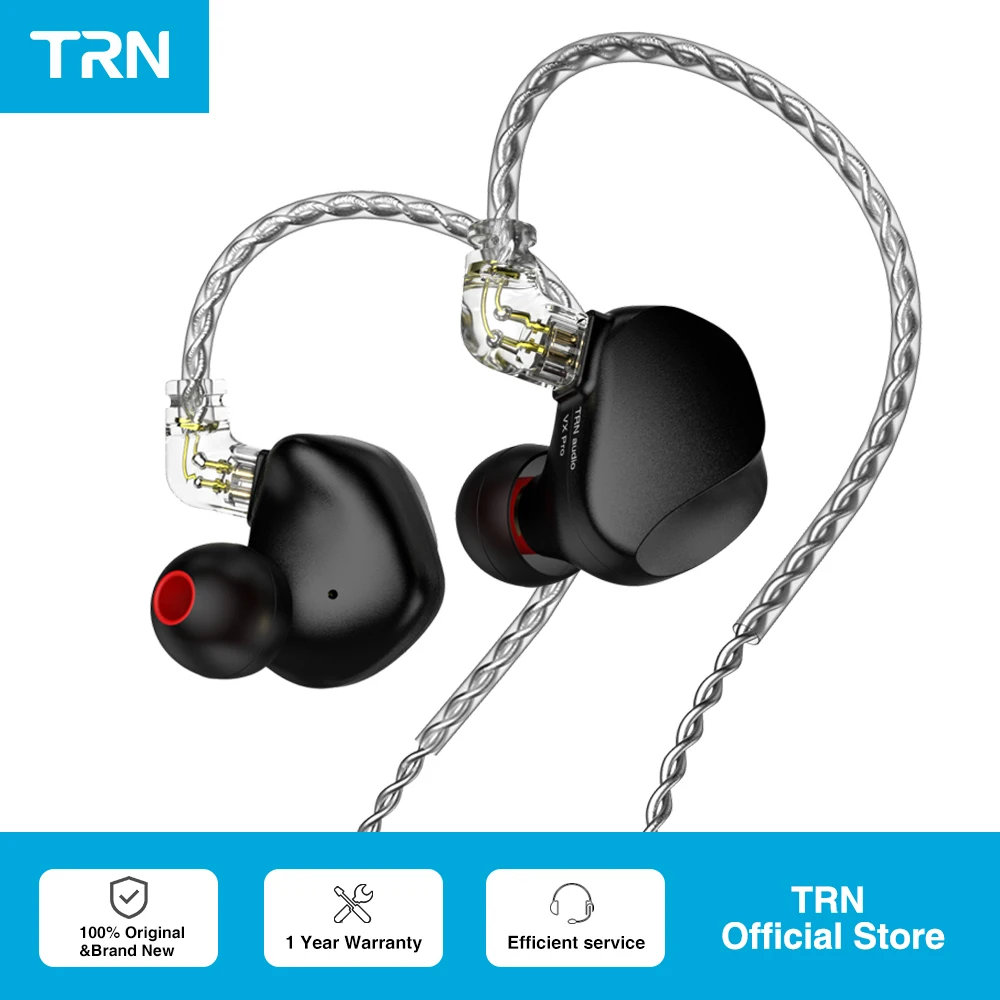 TRN VX Pro 하이브리드 메탈 인이어 이어폰
