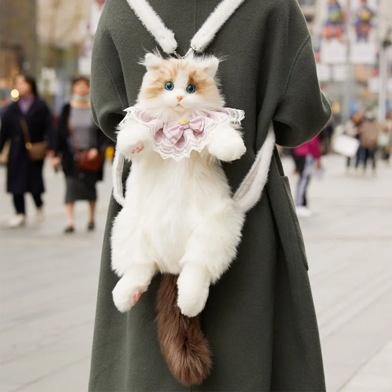 남아 여아용 봉제 고양이 배낭