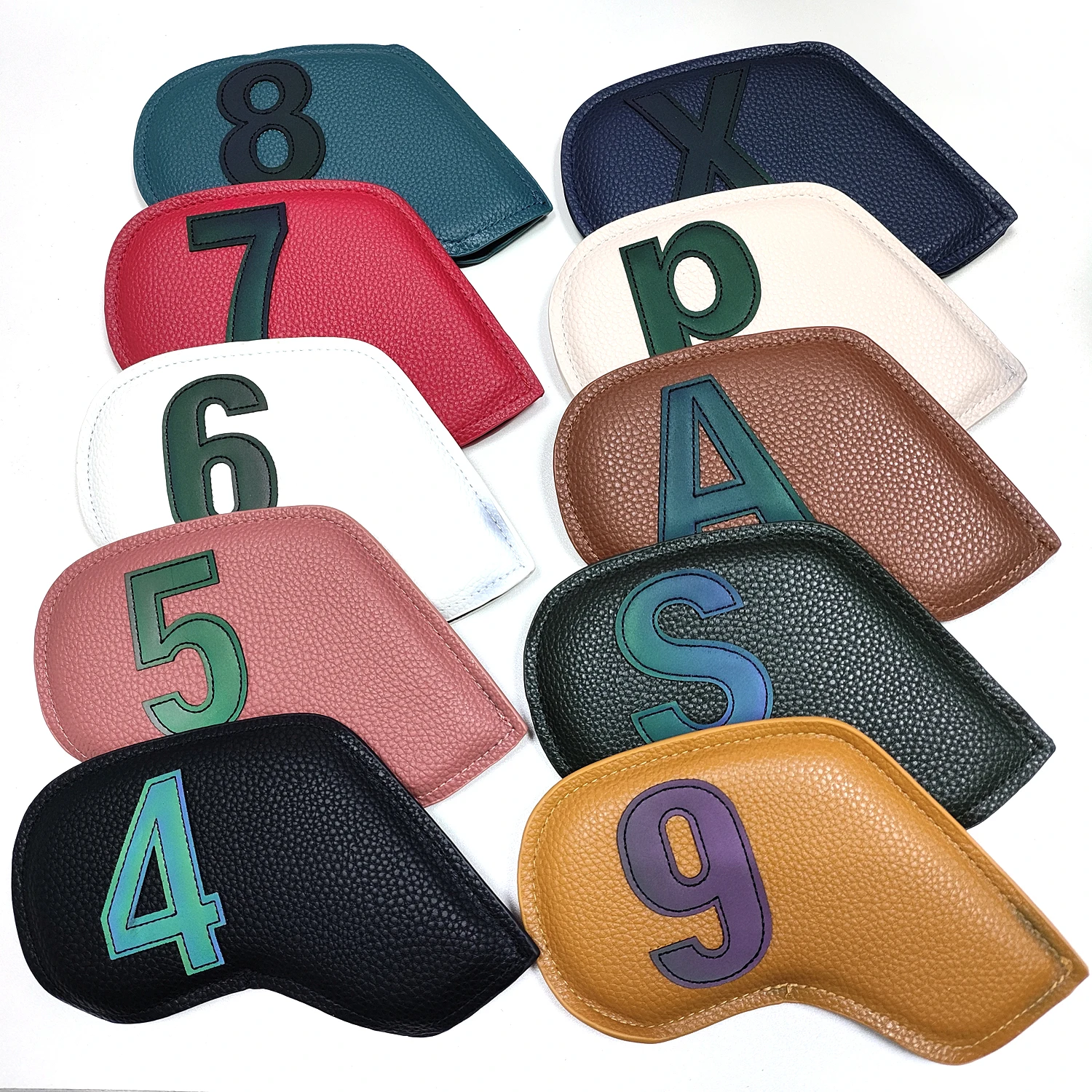 10 pcs/세트 골프 아이언 헤드커버 3-9