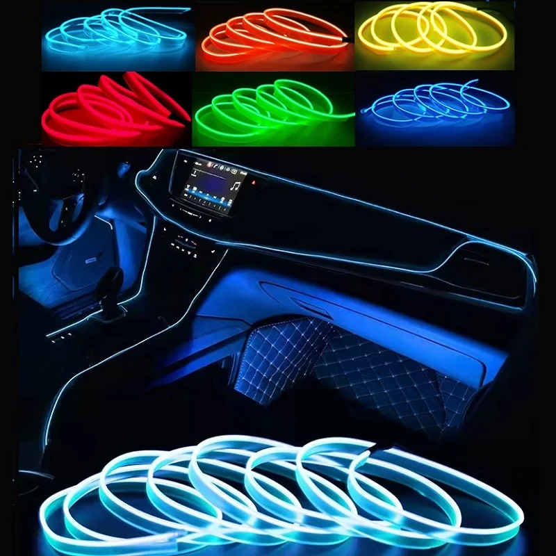 자동차 인테리어 LED 장식 램프 EL 배선 네온 스트립