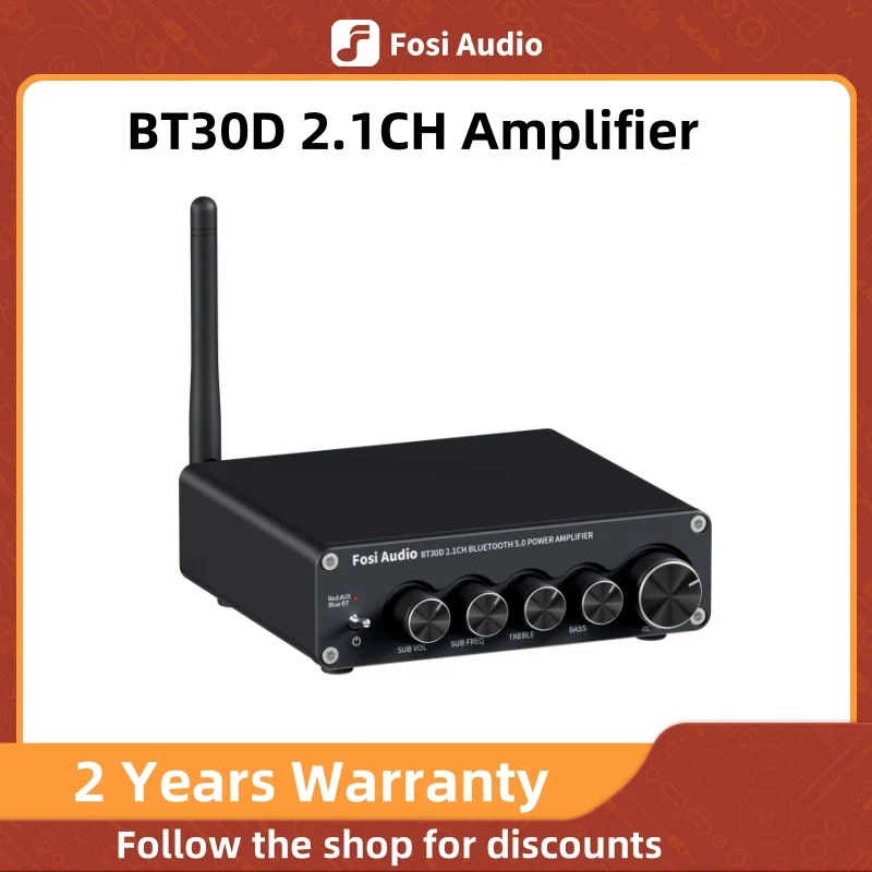 최신 Fosi 오디오 BT30D 블루투스 사운드 파워 앰프