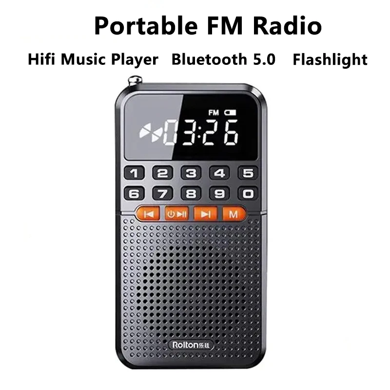 휴대용 FM 미니 라디오 듀얼 안테나 포켓 라디오 리시버