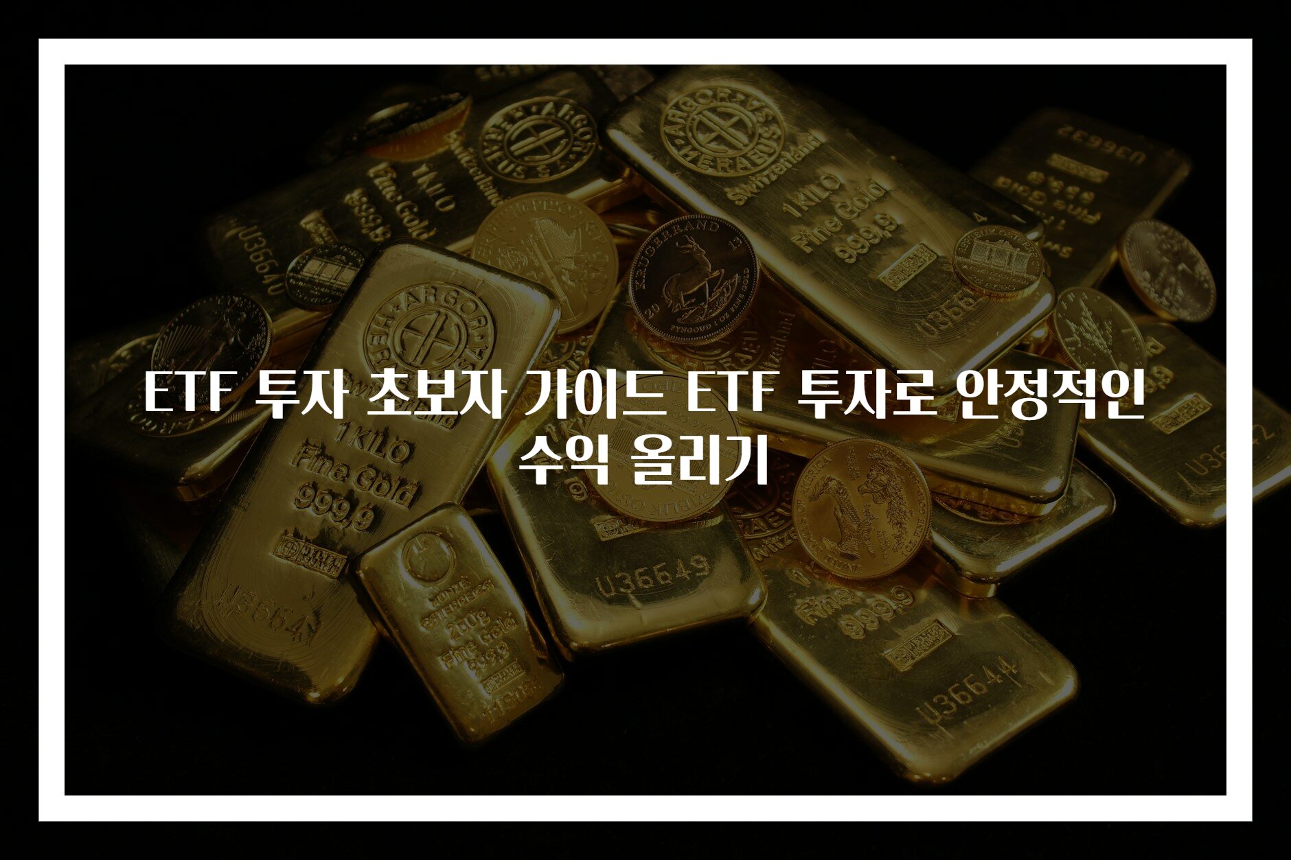 ETF 투자 초보자 가이드 ETF 투자로 안정적인 수익 올리기