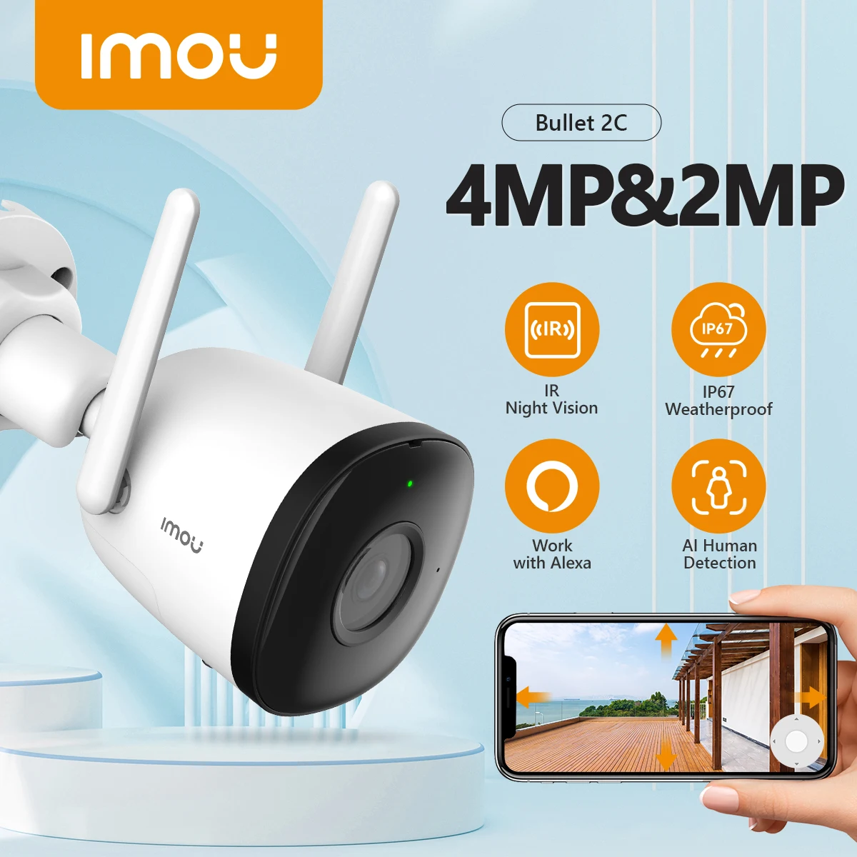 IMOU-4MP 2MP 총알 2C Wifi 카메라