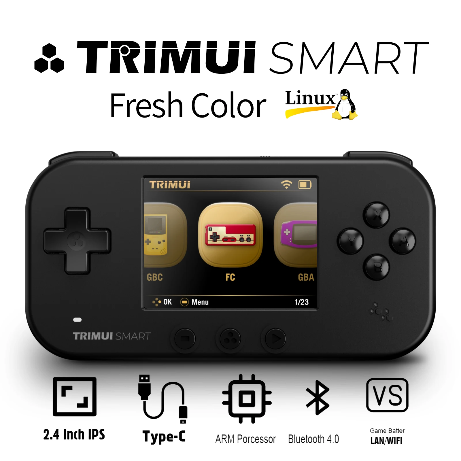 TRIMUI 스마트 휴대용 2.4 인치 IPS 스크린