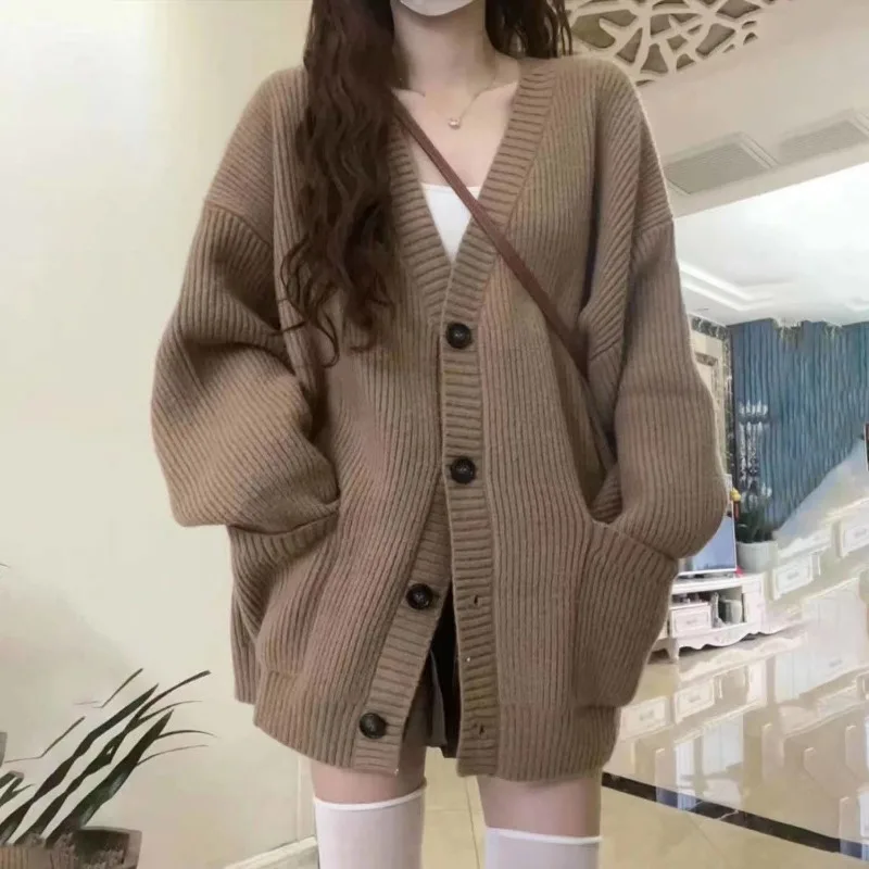 가을 겨울 여성 가디건 스웨터 코트