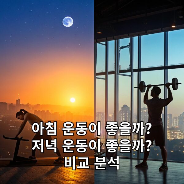아침 운동 저녁 운동 비교 분석