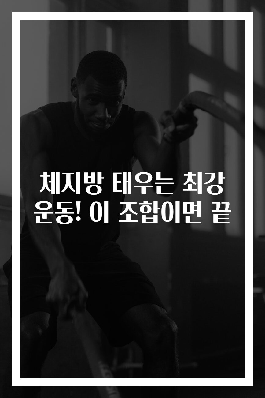 체지방 태우는 최강 운동! 이 조합이면 끝