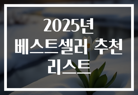 2025년 베스트셀러 추천 리스트