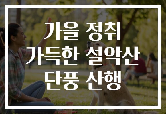 가을 정취 가득한 설악산 단풍 산행