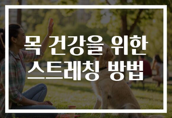 목 건강을 위한 스트레칭 방법