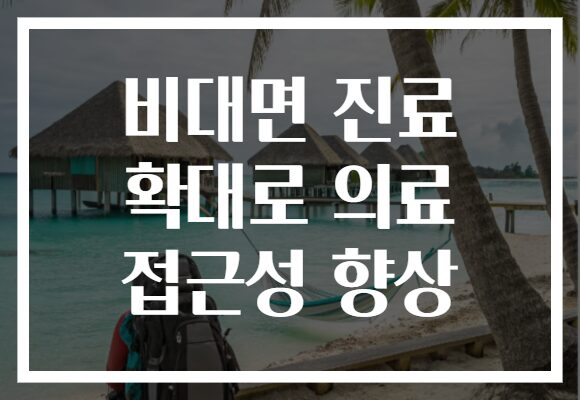 비대면 진료 확대로 의료 접근성 향상