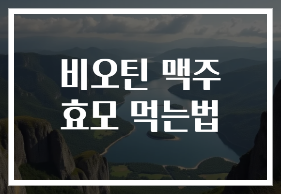 비오틴 맥주 효모 먹는법