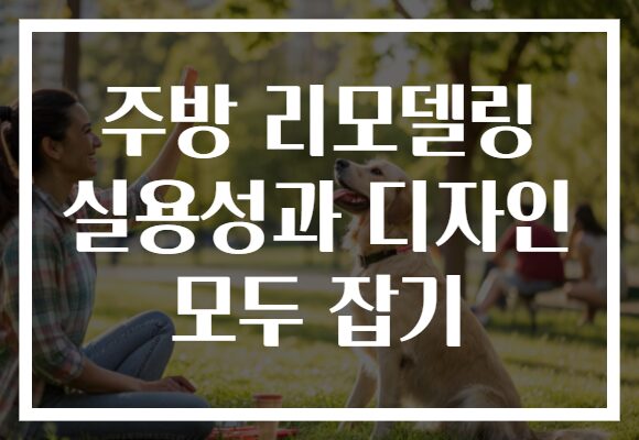 주방 리모델링 실용성과 디자인 모두 잡기