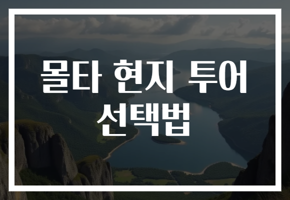 몰타 현지 투어 선택법