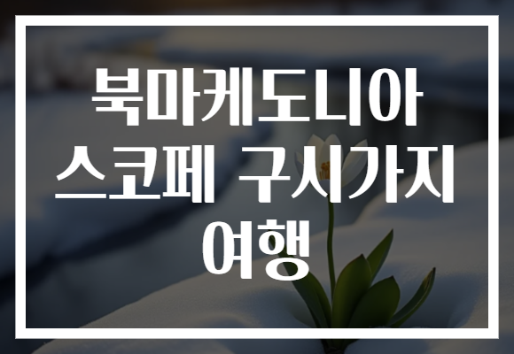 북마케도니아 스코페 구시가지 여행