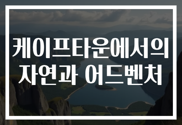 케이프타운에서의 자연과 어드벤처​