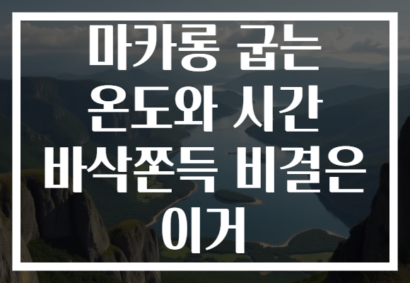 마카롱 굽는 온도와 시간 바삭쫀득 비결은 이거