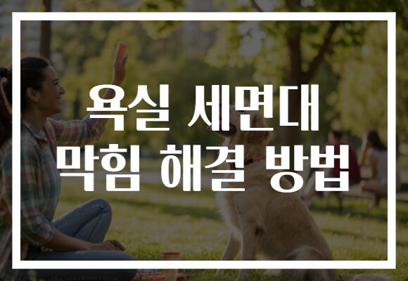 욕실 세면대 막힘 해결 방법