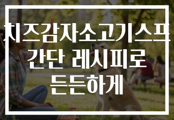 치즈감자소고기스프 간단 레시피로 든든하게