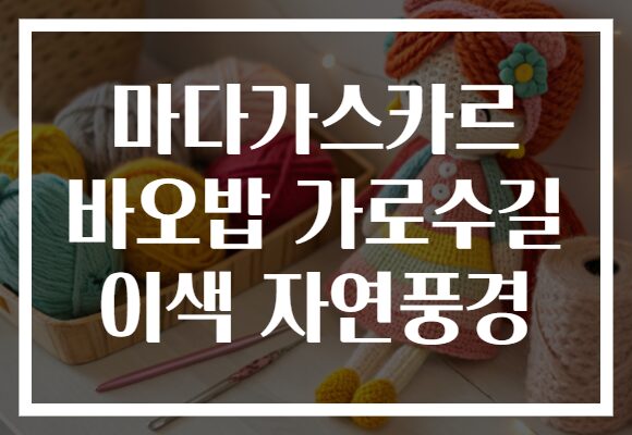 마다가스카르 바오밥 가로수길 이색 자연풍경