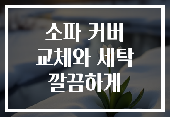 소파 커버 교체와 세탁 깔끔하게