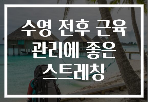 수영 전후 근육 관리에 좋은 스트레칭