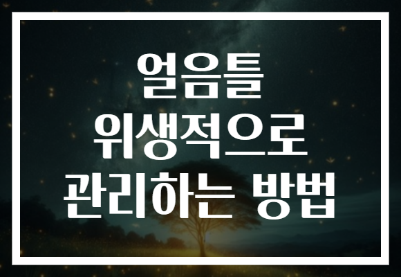 얼음틀 위생적으로 관리하는 방법
