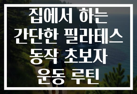 집에서 하는 간단한 필라테스 동작 초보자 운동 루틴