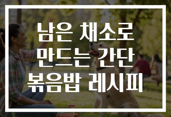 남은 채소로 만드는 간단 볶음밥 레시피