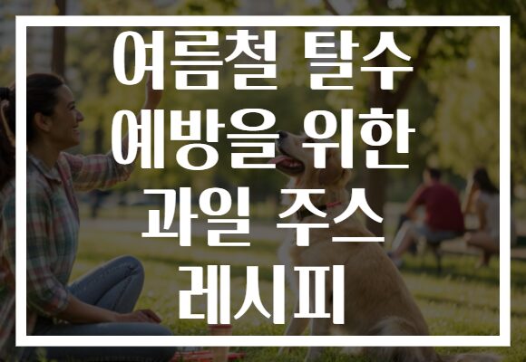 여름철 탈수 예방을 위한 과일 주스 레시피