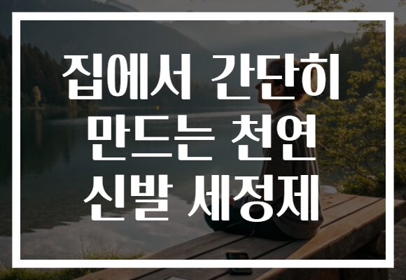 집에서 간단히 만드는 천연 신발 세정제